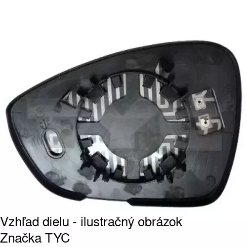 Sklo vonkajšieho zrkadla s držiakom POLCAR 3218546E