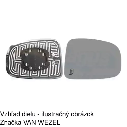 Sklo vonkajšieho zrkadla s držiakom 3246544E /POLCAR/ - obr. 2