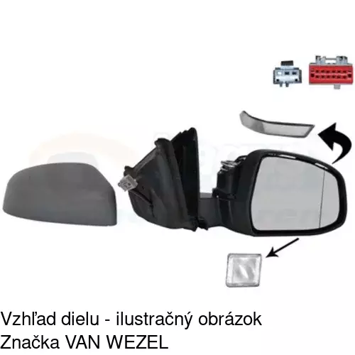Vonkajšie zrkadlo 32D1529E /POLCAR/ - obr. 1