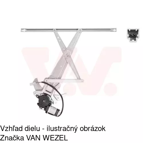 Elektrický mechanizmus okna dverí POLCAR 3875PSE1