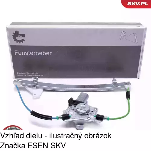 Mechanizmus sťahovania okna elektrický bez motora 4007PSG6 /POLCAR/ - obr. 3