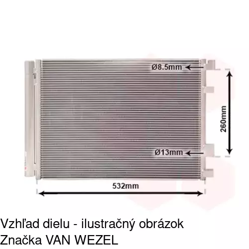 Chladiče klimatizácie 41B1K8C2 /POLCAR/ - obr. 2
