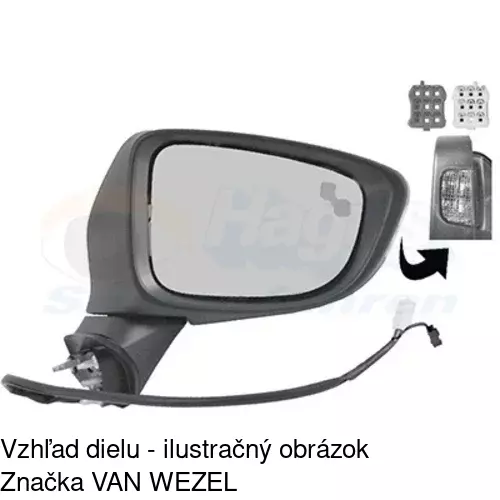 Vonkajšie zrkadlo 45D1516M /POLCAR/
