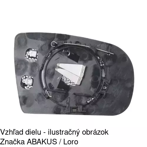 Sklo vonkajšieho zrkadla s držiakom 5002544M /POLCAR/ - obr. 2