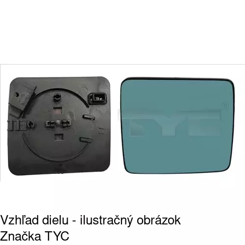Sklo vonkajšieho zrkadla s držiakom 5014555M /POLCAR/ - obr. 1