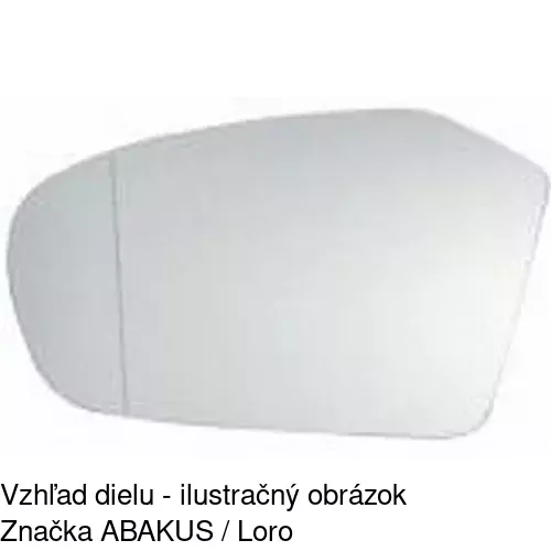 Sklo vonkajšieho zrkadla s držiakom 5021555M /POLCAR/ - obr. 3