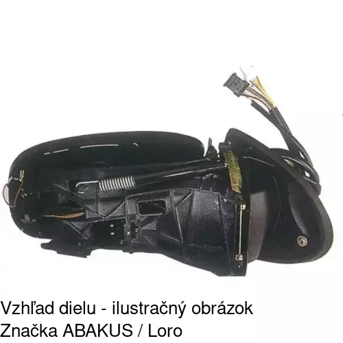 Sklo vonkajšieho zrkadla s držiakom 5025551E /POLCAR/ - obr. 4