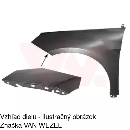 Predný blatník 503502 /POLCAR/ - obr. 2