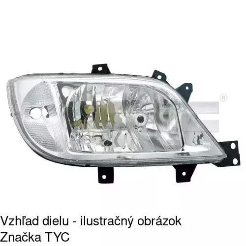 Hlavný reflektor 506410-E /POLCAR/ - obr. 2