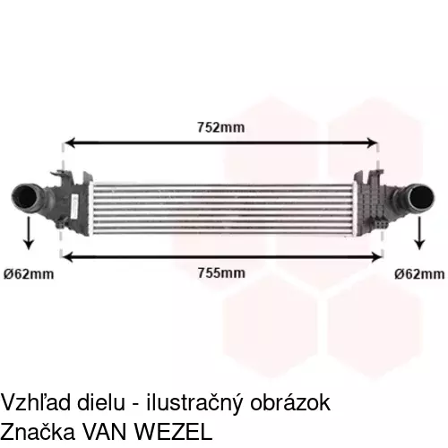 Chladiče vzduchu (Intercoolery) 5070J8-2 /POLCAR/ - obr. 4