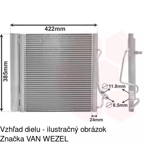 Chladiče klimatizácie 5095K8C1 /POLCAR/ - obr. 3