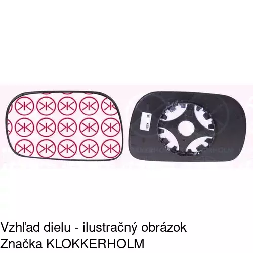 Sklo vonkajšieho zrkadla s držiakom 5503546M /POLCAR/ - obr. 3