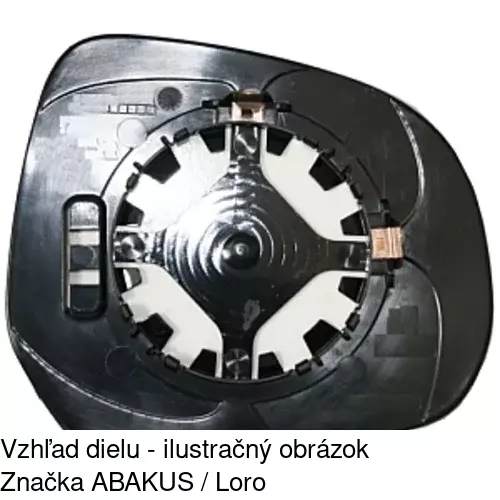 Sklo vonkajšieho zrkadla s držiakom 5509555E /POLCAR/ - obr. 1