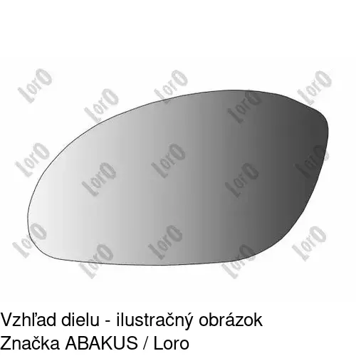 Sklo vonkajšieho zrkadla s držiakom 5516543M /POLCAR/ - obr. 5