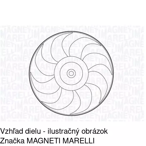 Ventilátor bez krytu / podpery POLCAR 554623U4X