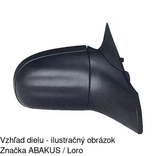 Sklo vonkajšieho zrkadla s držiakom 5555554E /POLCAR/ - obr. 2