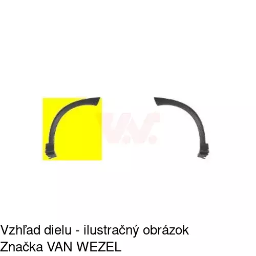 Lišta blatníka POLCAR 555681-6