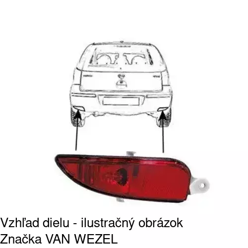 Hmlové svetlo - zadné 5557981E /POLCAR/ - obr. 3