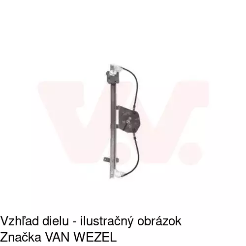 Mechanizmus sťahovania okna elektrický bez motora 5561PSG3 /POLCAR/ - obr. 2