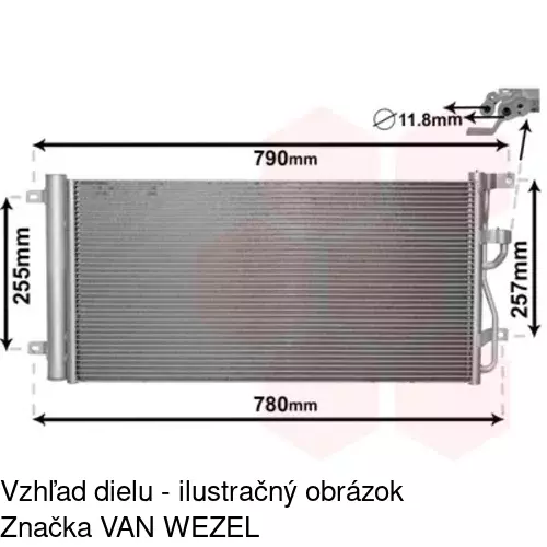 Chladiče klimatizácie 5566K8C1 /POLCAR/ - obr. 1