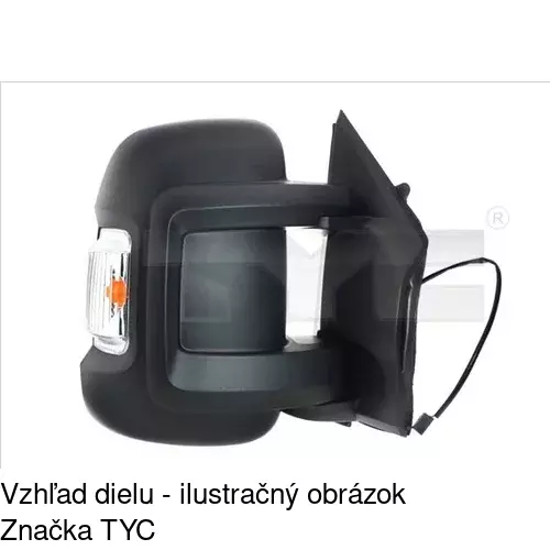 Sklo vonkajšieho zrkadla s držiakom 5770557E /POLCAR/ - obr. 5