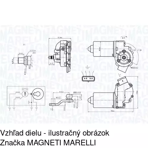 Náhon stieračov s motorom 5791ZWP1 /POLCAR/ - obr. 2