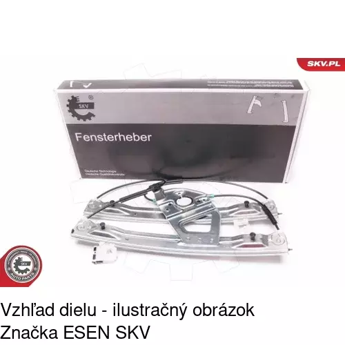 Mechanizmus sťahovania okna elektrický bez motora 57B1PSG2E /POLCAR/ - obr. 2