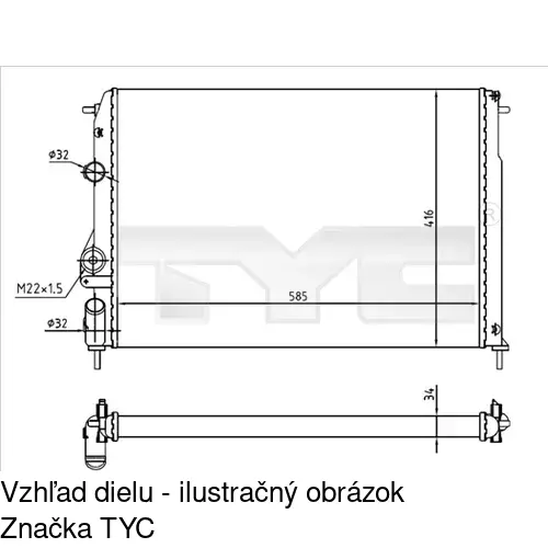 Chladiče vody POLCAR 601108-1