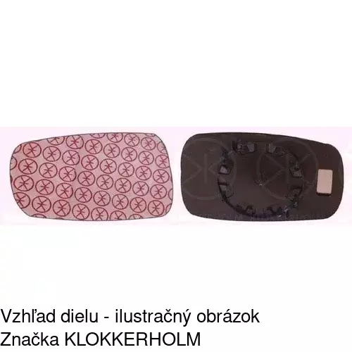 Sklo vonkajšieho zrkadla s držiakom 6012551M /POLCAR/ - obr. 3