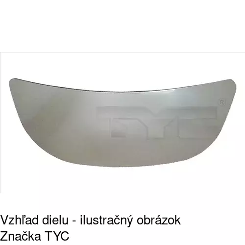 Sklo vonkajšieho zrkadla s držiakom 6026547M /POLCAR/ - obr. 2