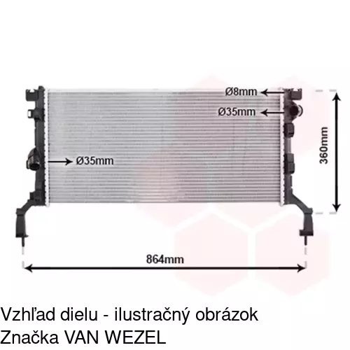 Chladiče vody 603908-1 /POLCAR/ - obr. 2