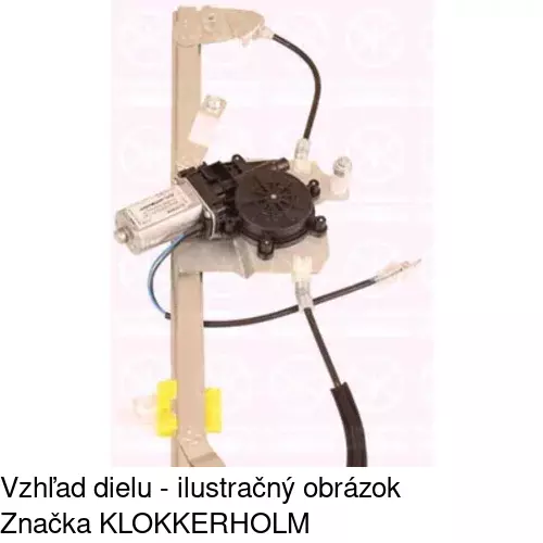 Mechanizmus sťahovania okna elektrický bez motora POLCAR 6056PSG3