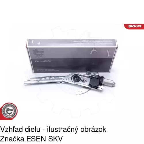 Elektrický mechanizmus okna dverí 6060PSE2A /POLCAR/ - obr. 2