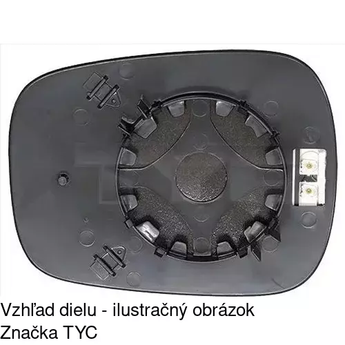 Sklo vonkajšieho zrkadla s držiakom 6061543E /POLCAR/ - obr. 3