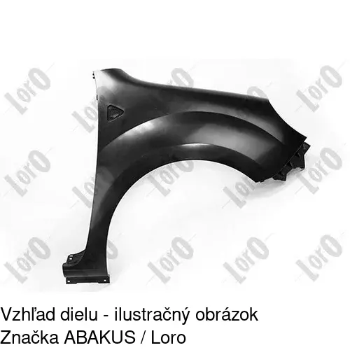 Predný blatník 606202-1 /POLCAR/ - obr. 1