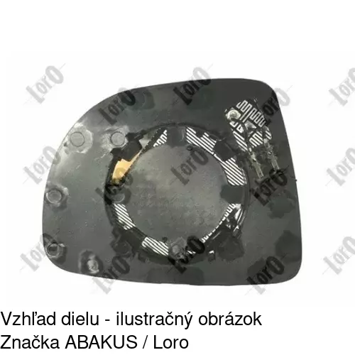 Sklo vonkajšieho zrkadla s držiakom 60B1545M /POLCAR/ - obr. 5