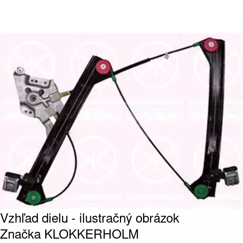 Mechanizmus sťahovania okna elektrický bez motora 6530PSG1 /POLCAR/