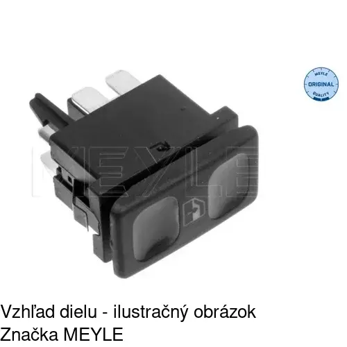 Spínač ovládania dverových okien 6713P-70 /POLCAR/ - obr. 2