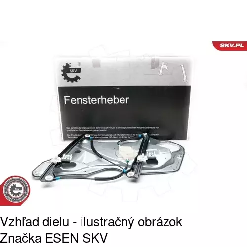 Mechanizmus sťahovania okna elektrický bez motora 6722PSG1 /POLCAR/ - obr. 1