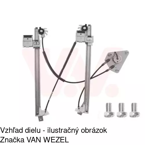 Mechanizmus sťahovania okna elektrický bez motora 6726PSG2 /POLCAR/ - obr. 5