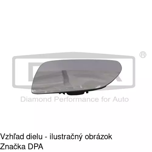 Sklo vonkajšieho zrkadla s držiakom 6922546E /POLCAR/ - obr. 2