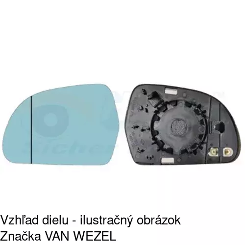 Sklo vonkajšieho zrkadla s držiakom 6923545E /POLCAR/ - obr. 3