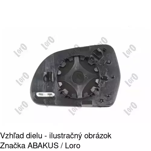 Sklo vonkajšieho zrkadla s držiakom 6923555E /POLCAR/ - obr. 2