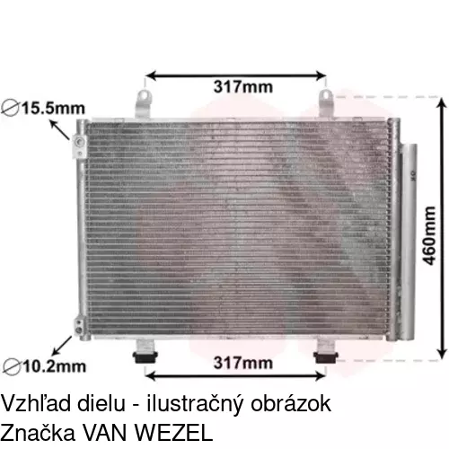 Chladiče klimatizácie 7415K8C1S /POLCAR/ - obr. 2