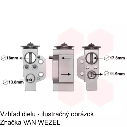 Expanzný ventil 8UW351239621 /POLCAR/ - obr. 3