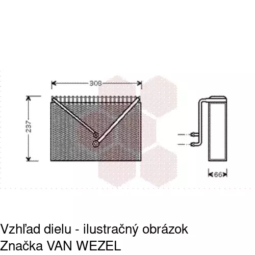 Výparník klimatizácie 9080P8-1 /POLCAR/ - obr. 1