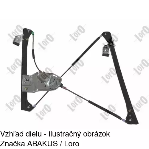 Manuálny mechanizmus okna dverí 9524PSM5 /POLCAR/ - obr. 2