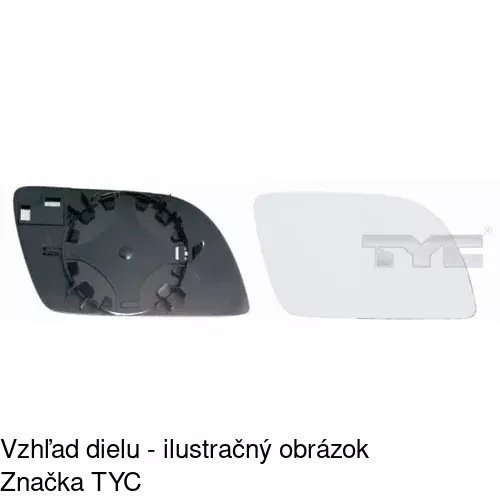 Sklo vonkajšieho zrkadla s držiakom 9526544E /POLCAR/ - obr. 5