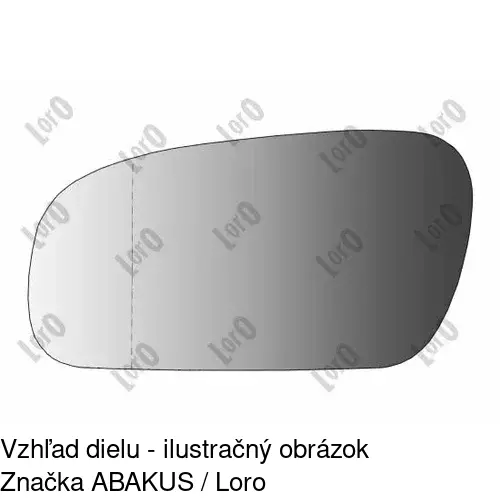 Sklo vonkajšieho zrkadla s držiakom 9530546M /POLCAR/ - obr. 4