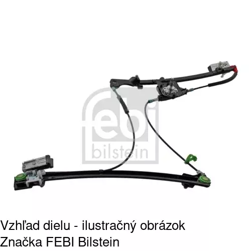 Manuálny mechanizmus okna dverí 9538PSM1 /POLCAR/ - obr. 2
